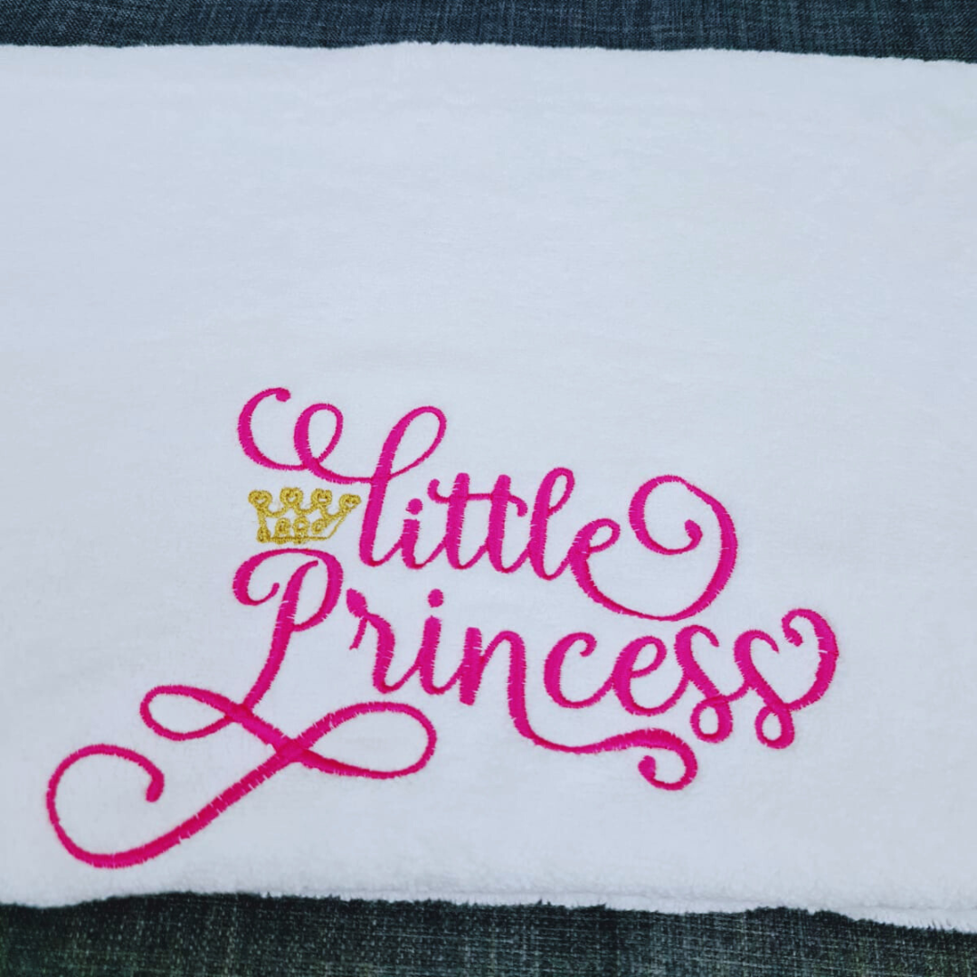 Little Princess Embroidered Bath Towel - The Perfect Gift for Your Cute Girl