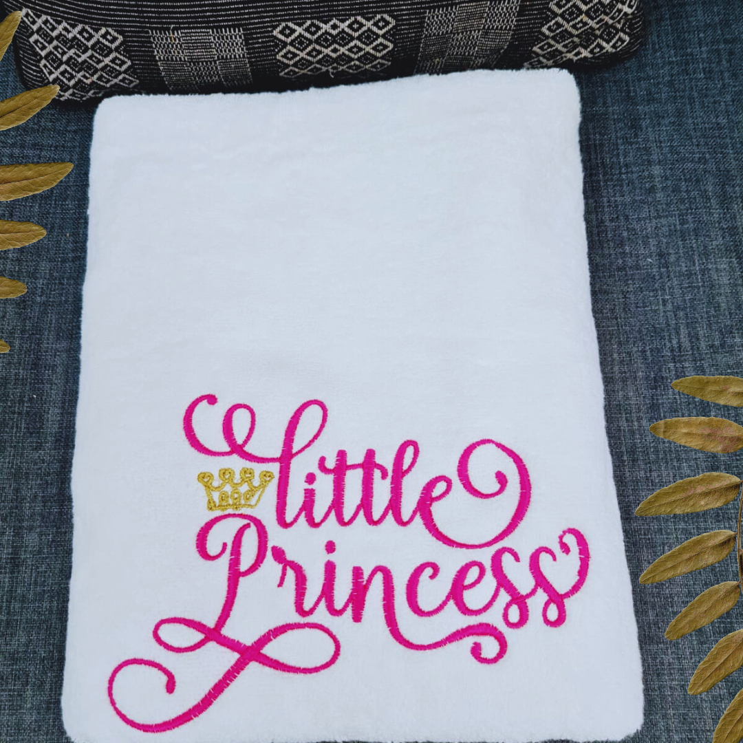 Little Princess Embroidered Bath Towel - The Perfect Gift for Your Cute Girl