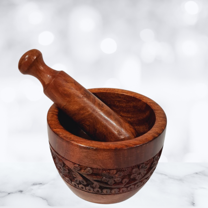 Traditional Rosewood Mortar and Pestle