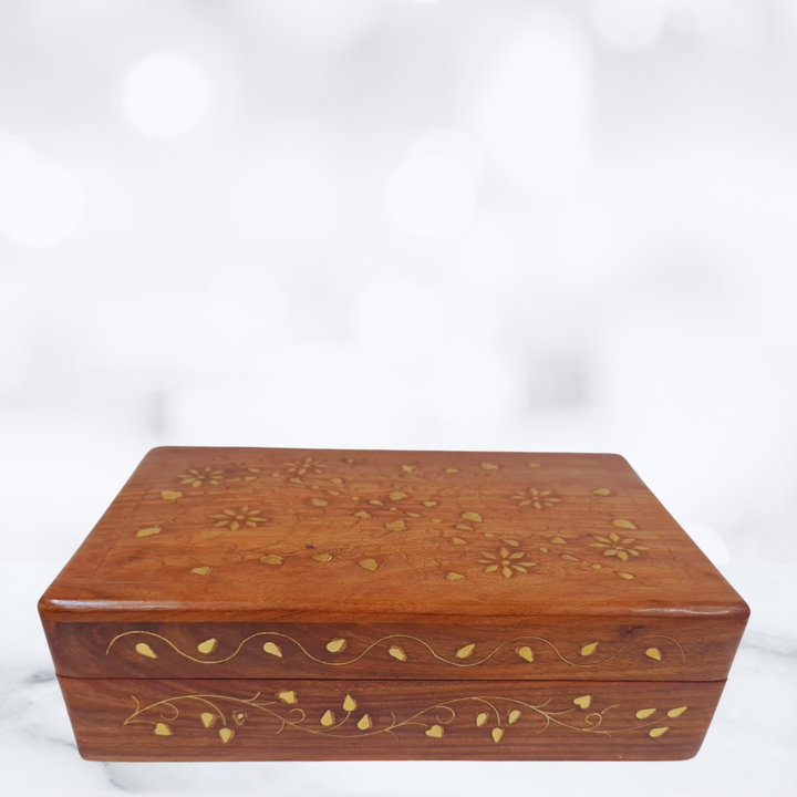 Rosewood Velvet Lined Jewelry Box